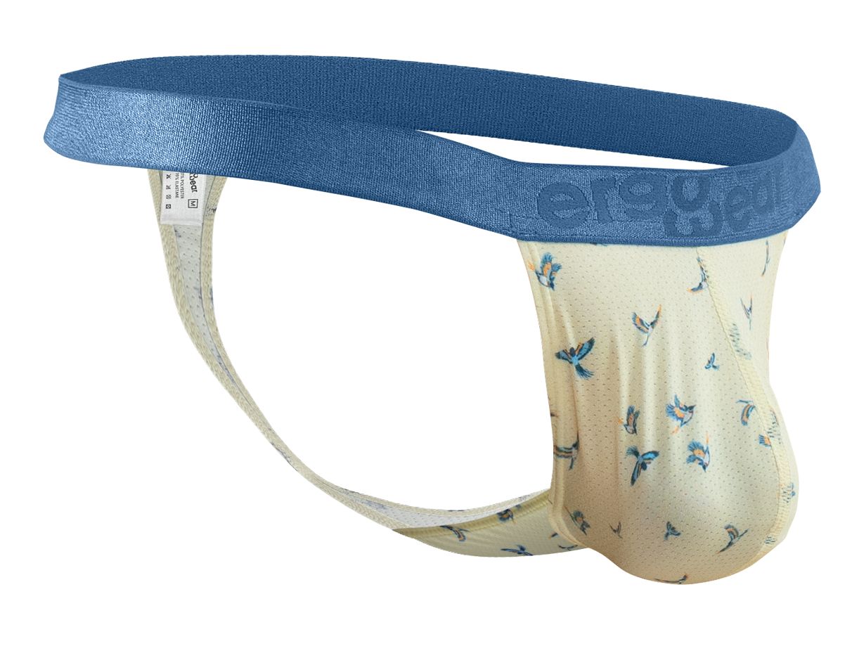 ErgoWear EW1768 SLK SE Male Comfortable G-String Vanilla Birds