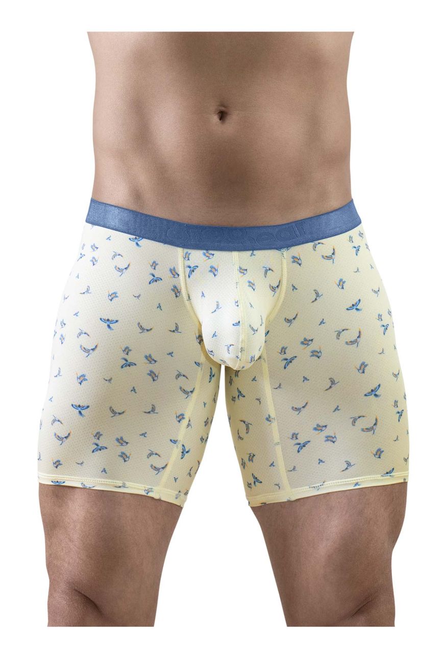 ErgoWear EW1771 SLK SE  Male Comfortable Boxer Briefs Vanilla Birds