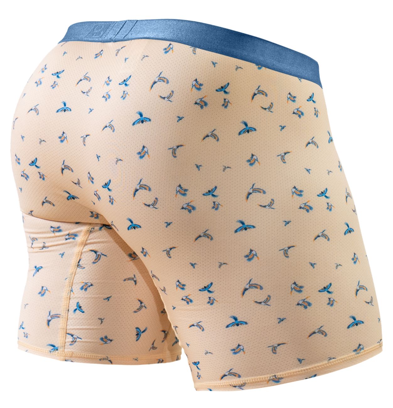 ErgoWear EW1775 SLK SE Male Comfortable Boxer Briefs Peach Birds