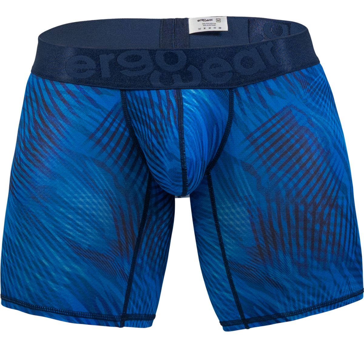 ErgoWear EW1819 MAX BOLD SE Mens Hug Your Body Long Boxer Briefs Mid Blue