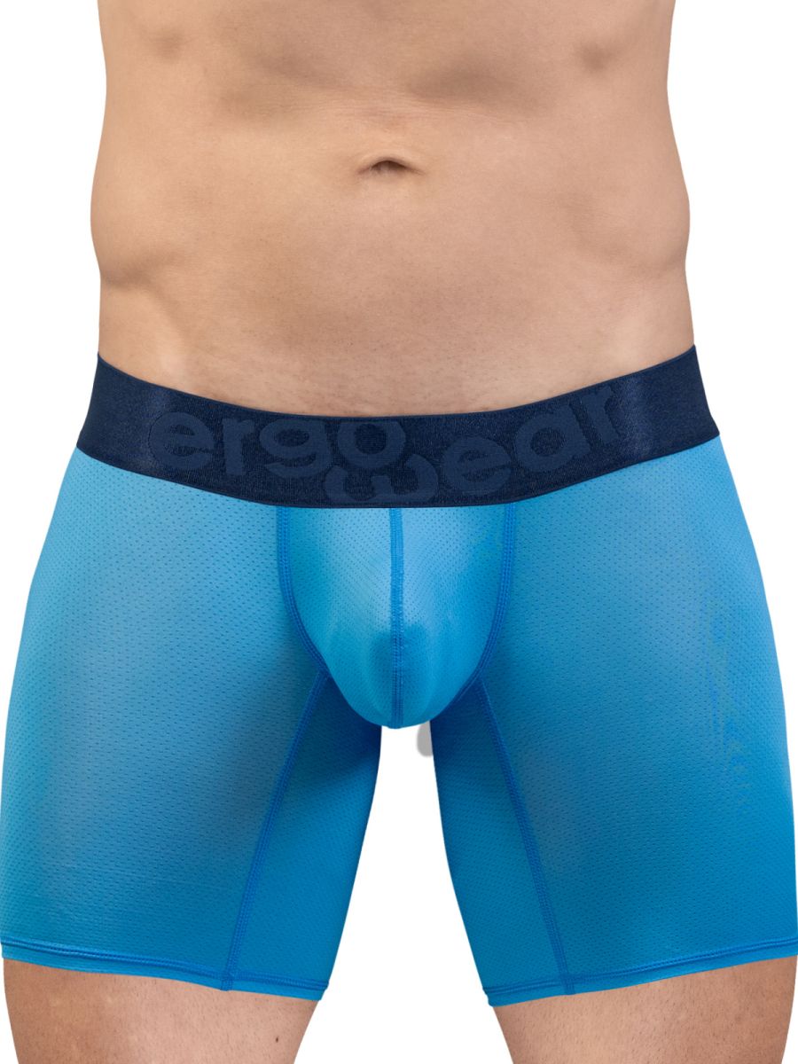 ErgoWear EW1823 MAX BOLD SE Mens Long Leg Boxer Briefs Blue