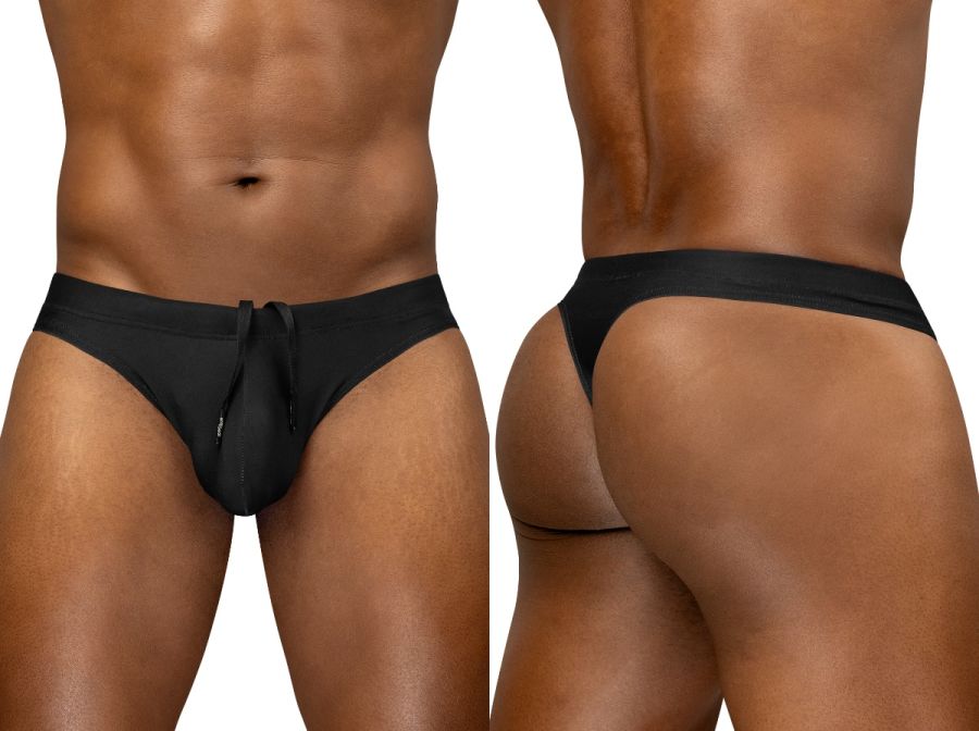 ErgoWear EW1830 Elite Performance Mens Premium Swim Thongs Black