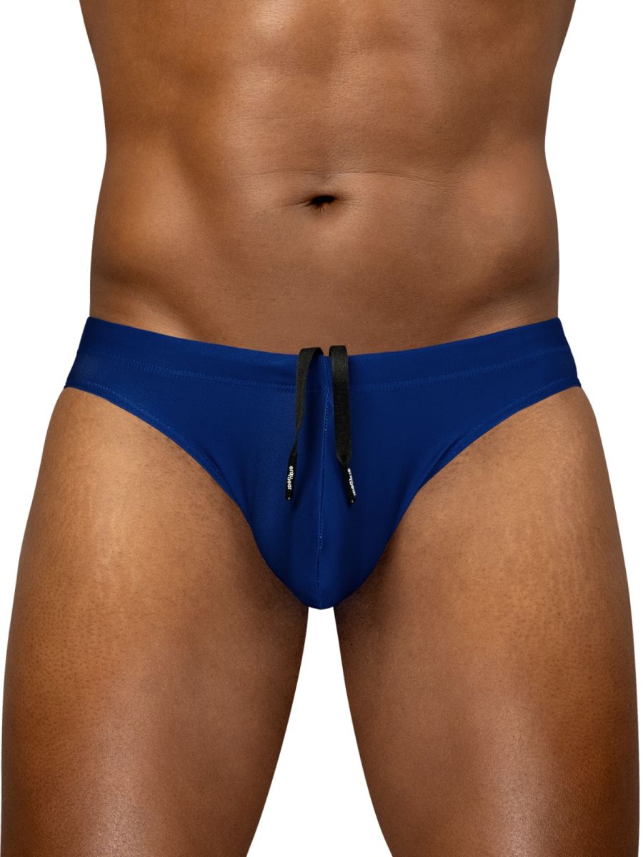 ErgoWear EW1832 Performance 4-Way Stretch Men's Swim Thongs Blue Indigo