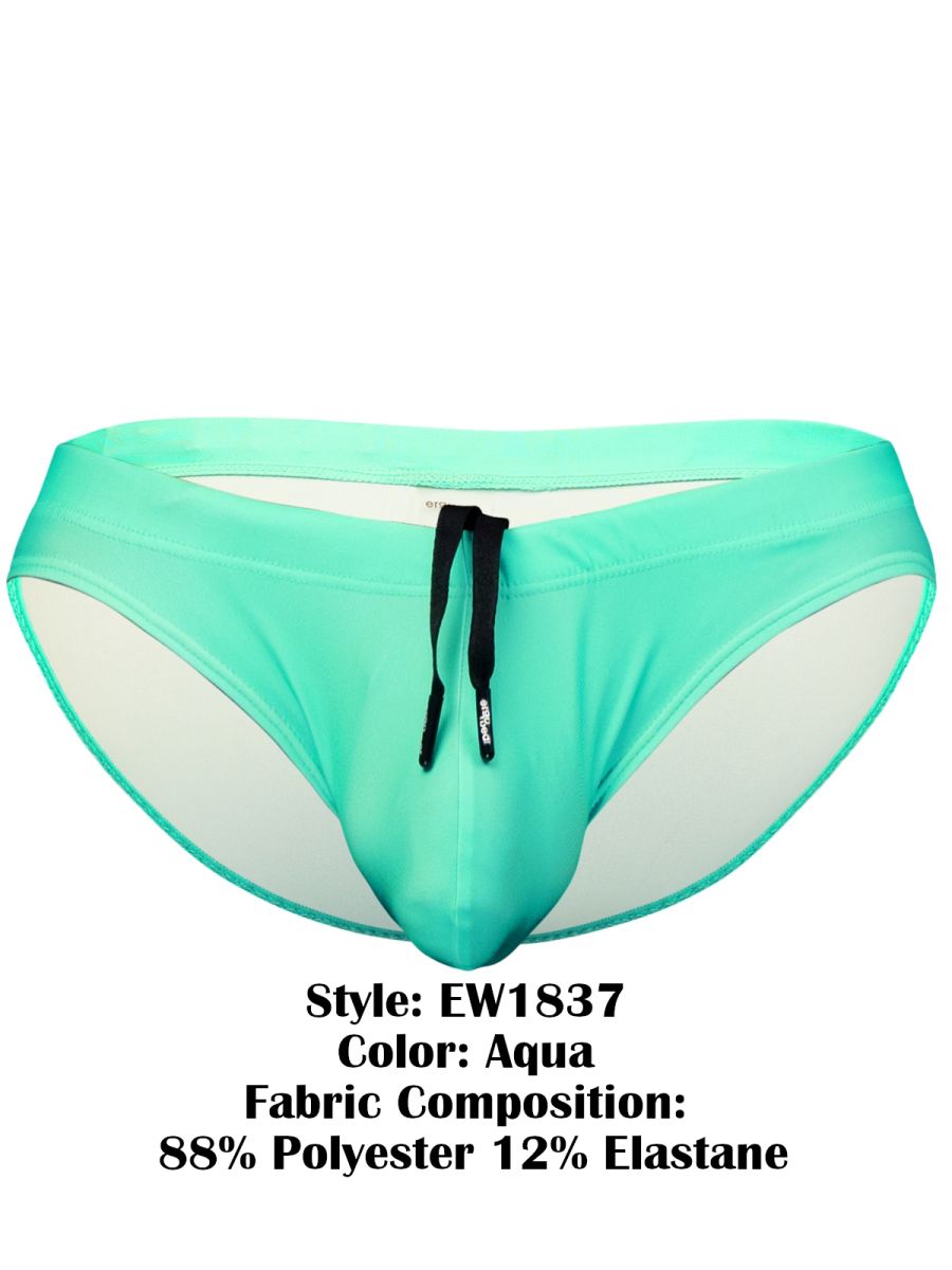 ErgoWear EW1837 Electric Mint 4-Way Male Stretch Swim Bikini Aqua