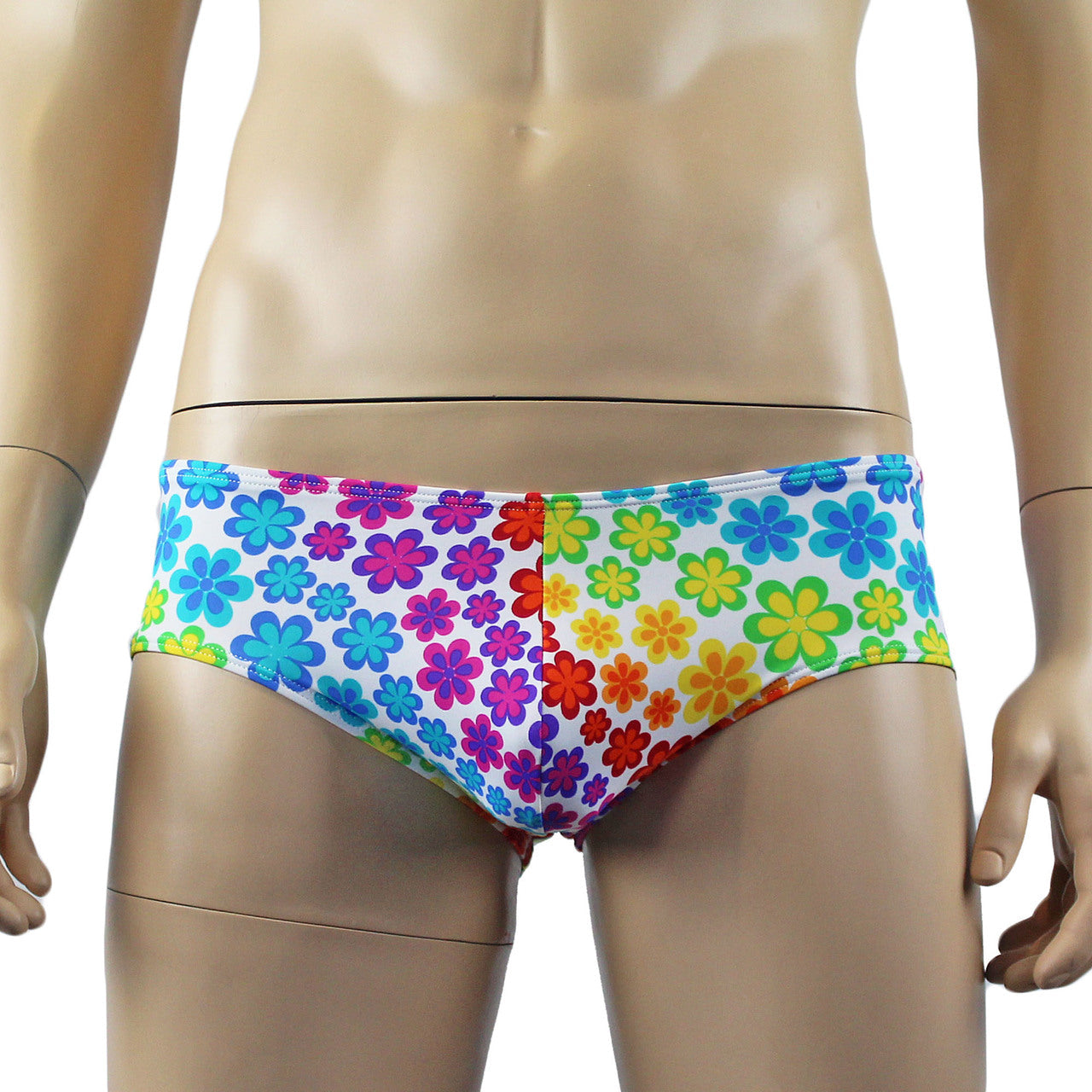 Mens Flower Girl Crop Top Bra & Boxer Brief