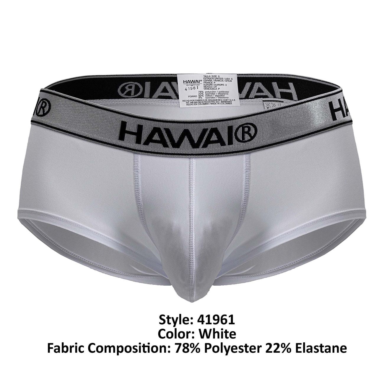 HAWAIR 41961 Mens Maximum Comfort Microfiber Briefs White
