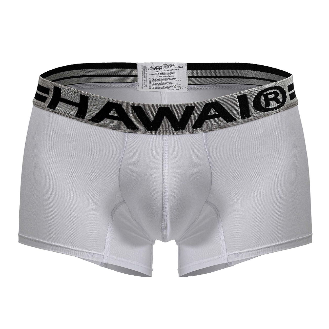 HAWAIR 41977 Microfiber Male Modern Fit Trunks White