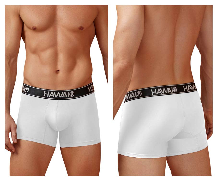 HAWAIR 41977 Microfiber Male Modern Fit Trunks White