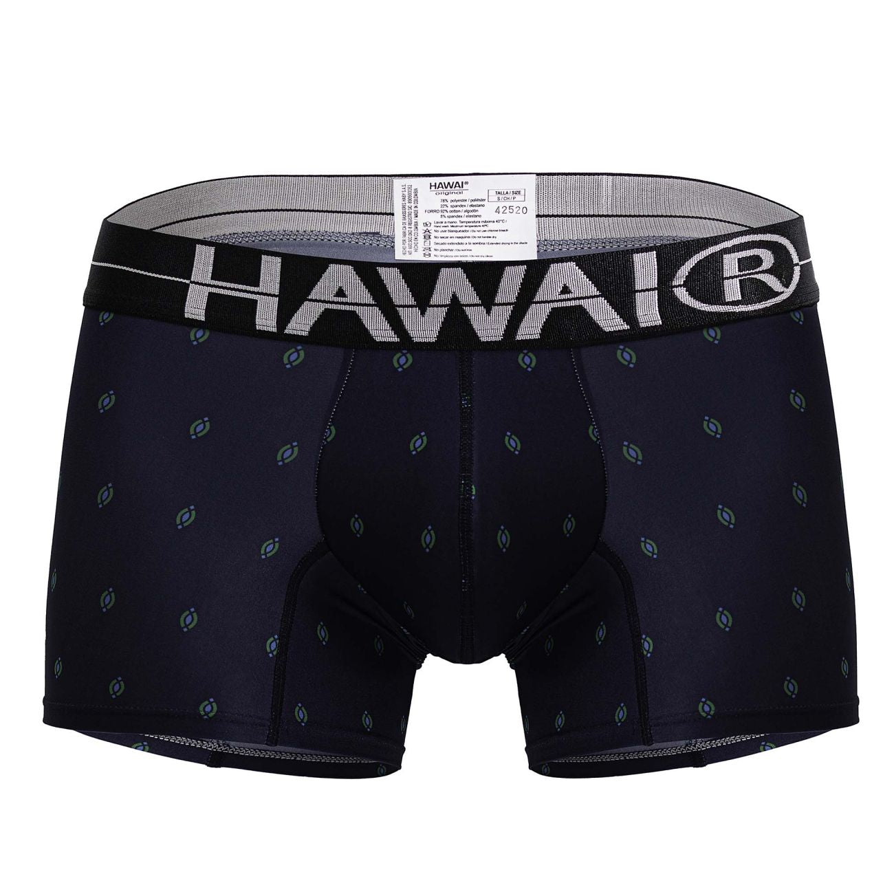 HAWAIR 42520 Printed Microfiber Trunks Dark Blue
