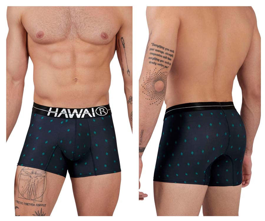 HAWAIR 42520 Printed Microfiber Trunks Dark Blue