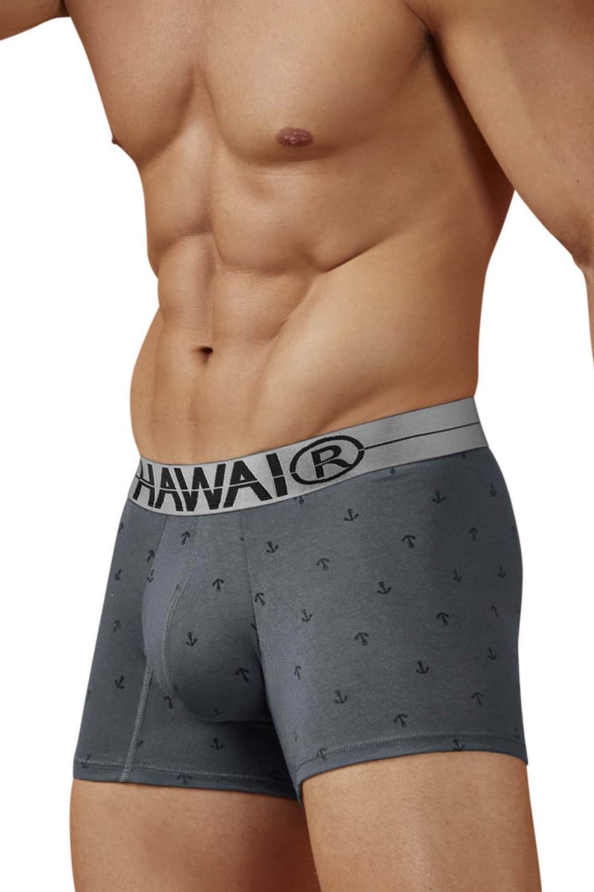 HAWAIR 42521 Cotton Blend Male Snug Fit Trunks Gray
