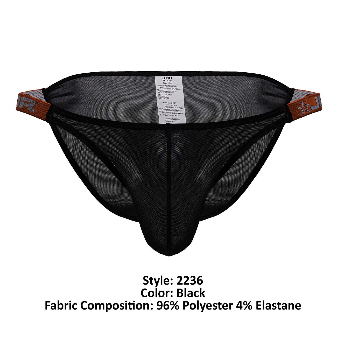 JOR 2236 Frost Male Ultra Sexy Bikini Brief Black