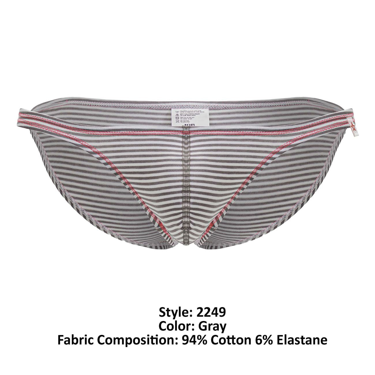 JOR 2249 Sour Mens Second Skin Fit Bikini Brief Gray