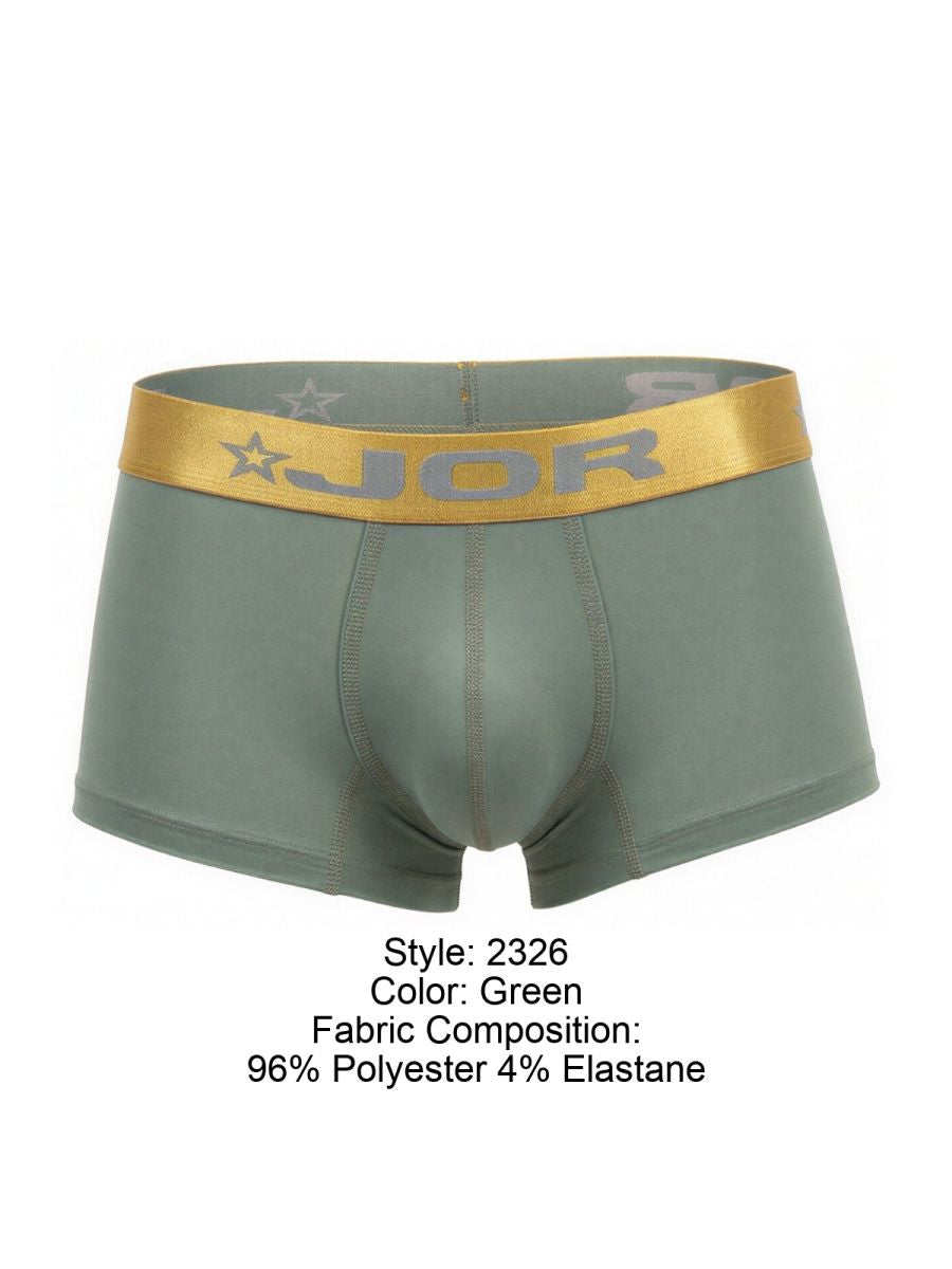 JOR 2326 Soho Mens Everyday Essentials Trunks Green Plus Sizes