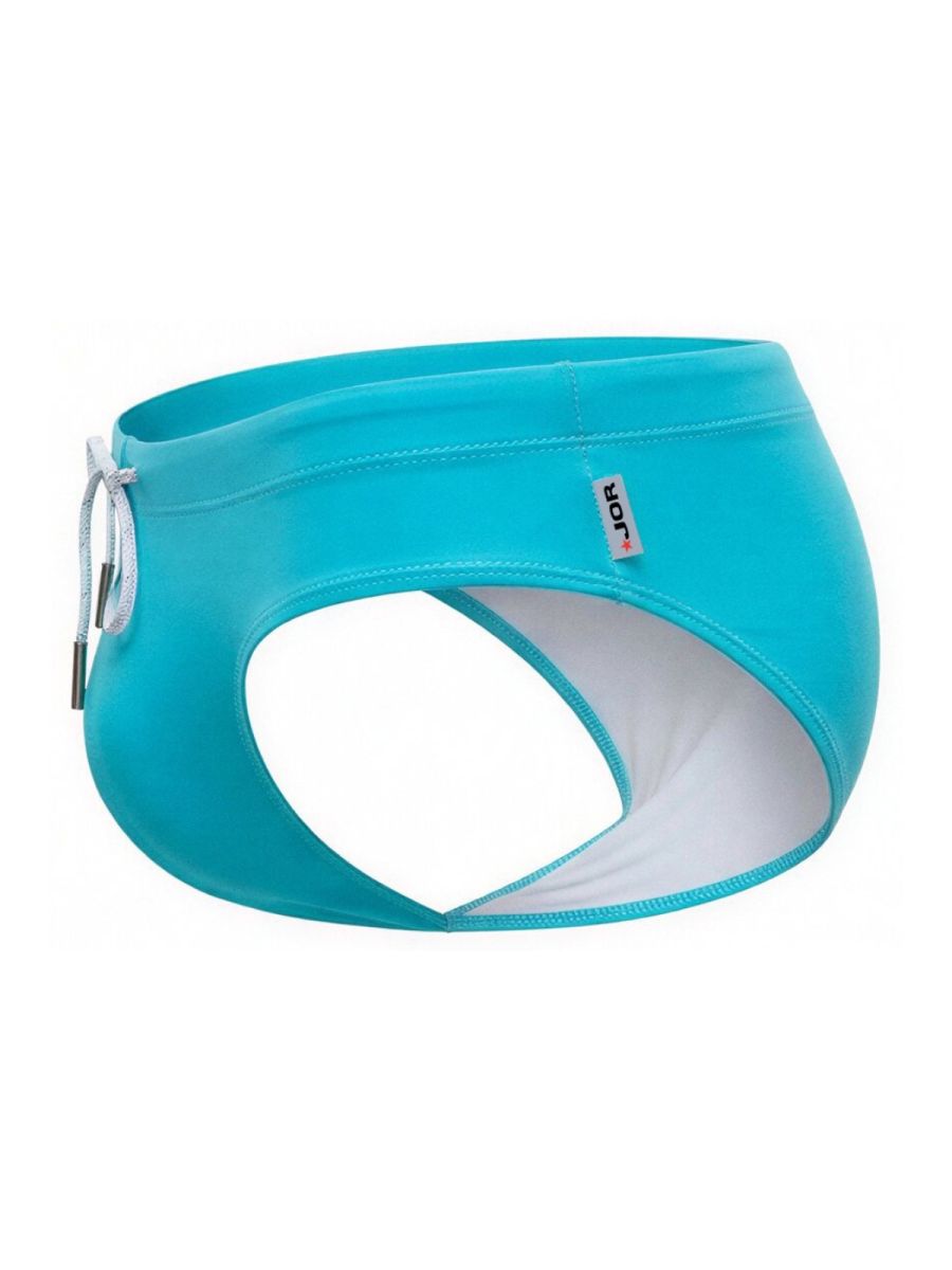 JOR 2387 Mens Pop of Colour Travel Swim Briefs Turquoise Plus Sizes