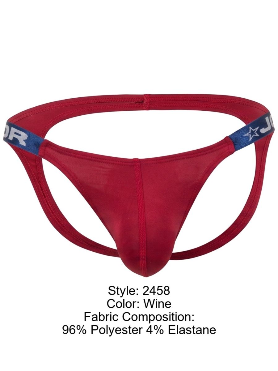 JOR 2458 Eros Mens Ergnomic Support Jockstrap Wine Plus Sizes