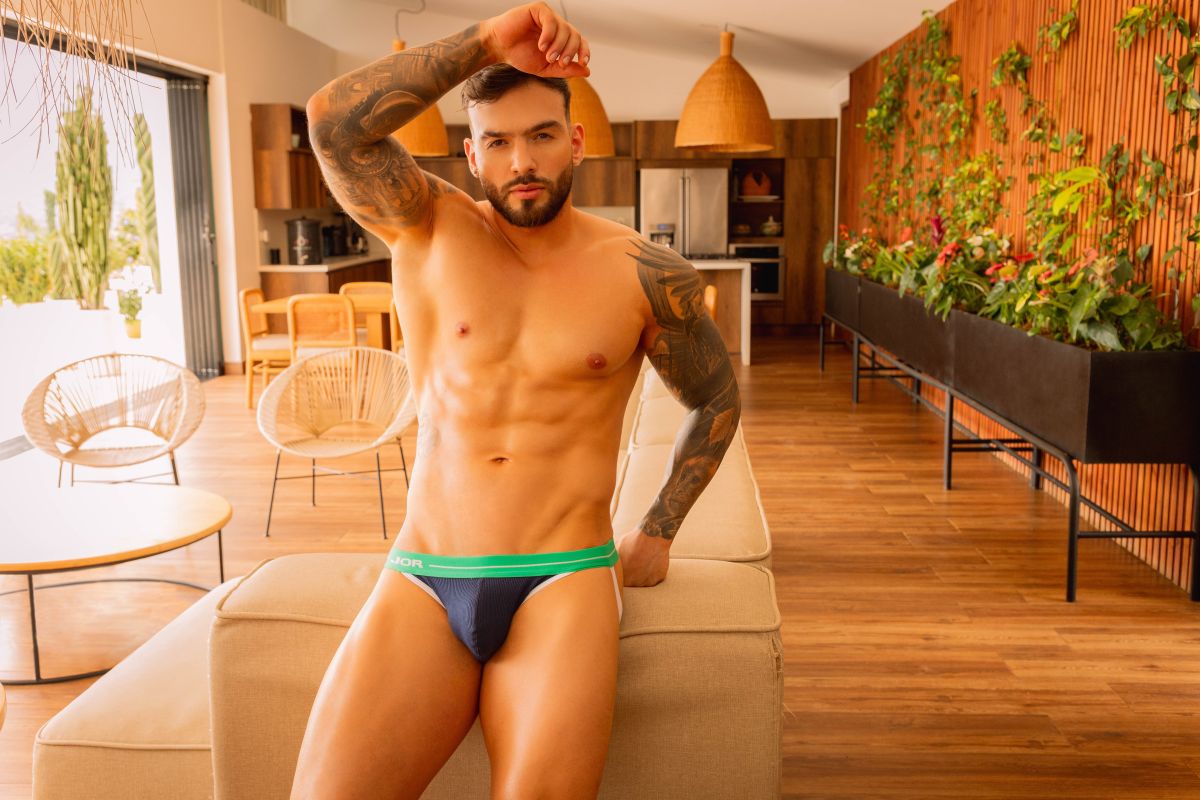JOR 2460 Rush Male High Performance Briefs Blue Plus Sizes