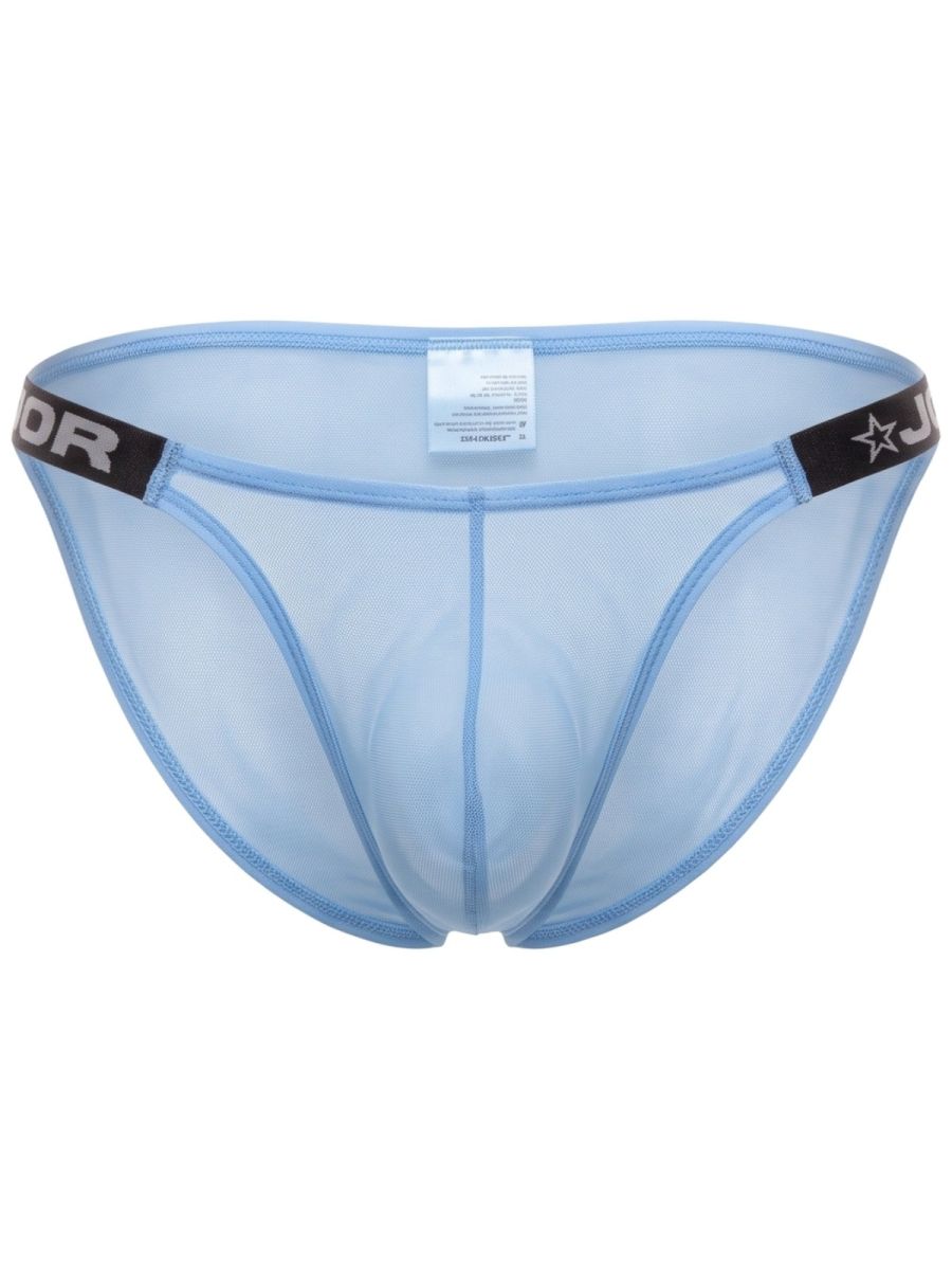 JOR 2464 Frost Mens Semi-sheer Mesh Ultra Sleek Briefs Blue Plus Sizes