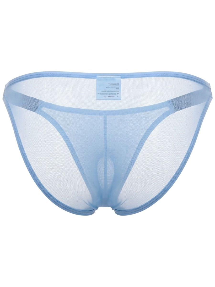 JOR 2464 Frost Mens Semi-sheer Mesh Ultra Sleek Briefs Blue Plus Sizes