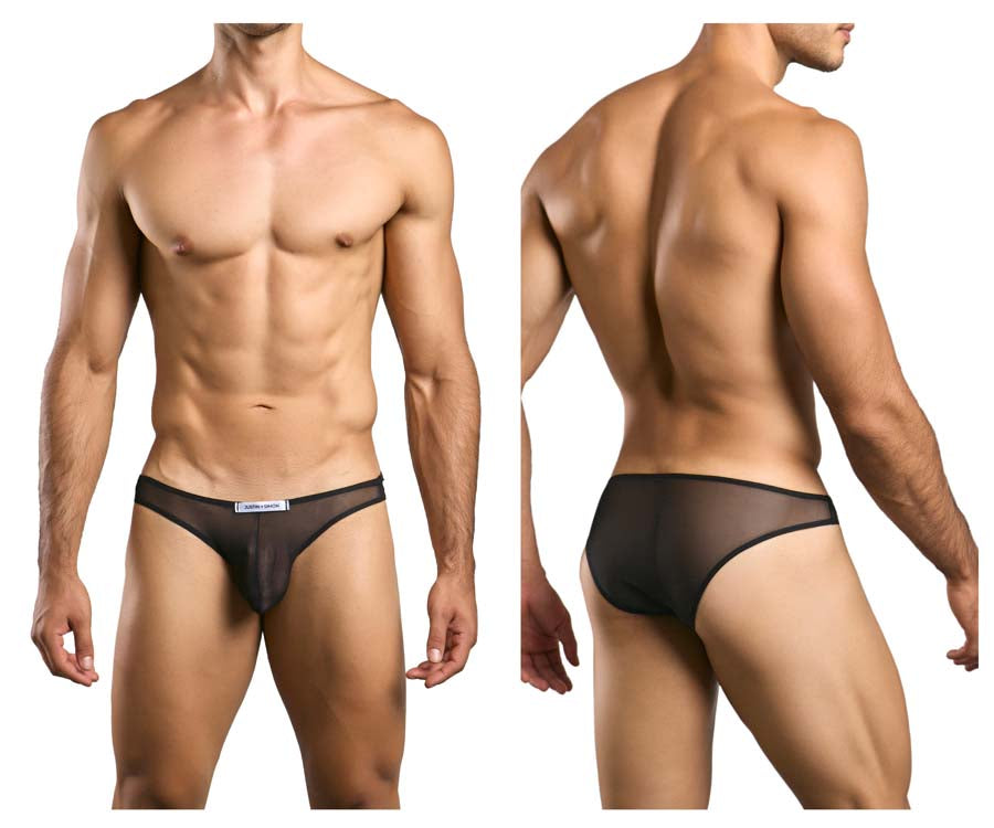 JUSTIN+SIMON XSJ01 Classic Bikini Color Black Mesh Plus Sizes