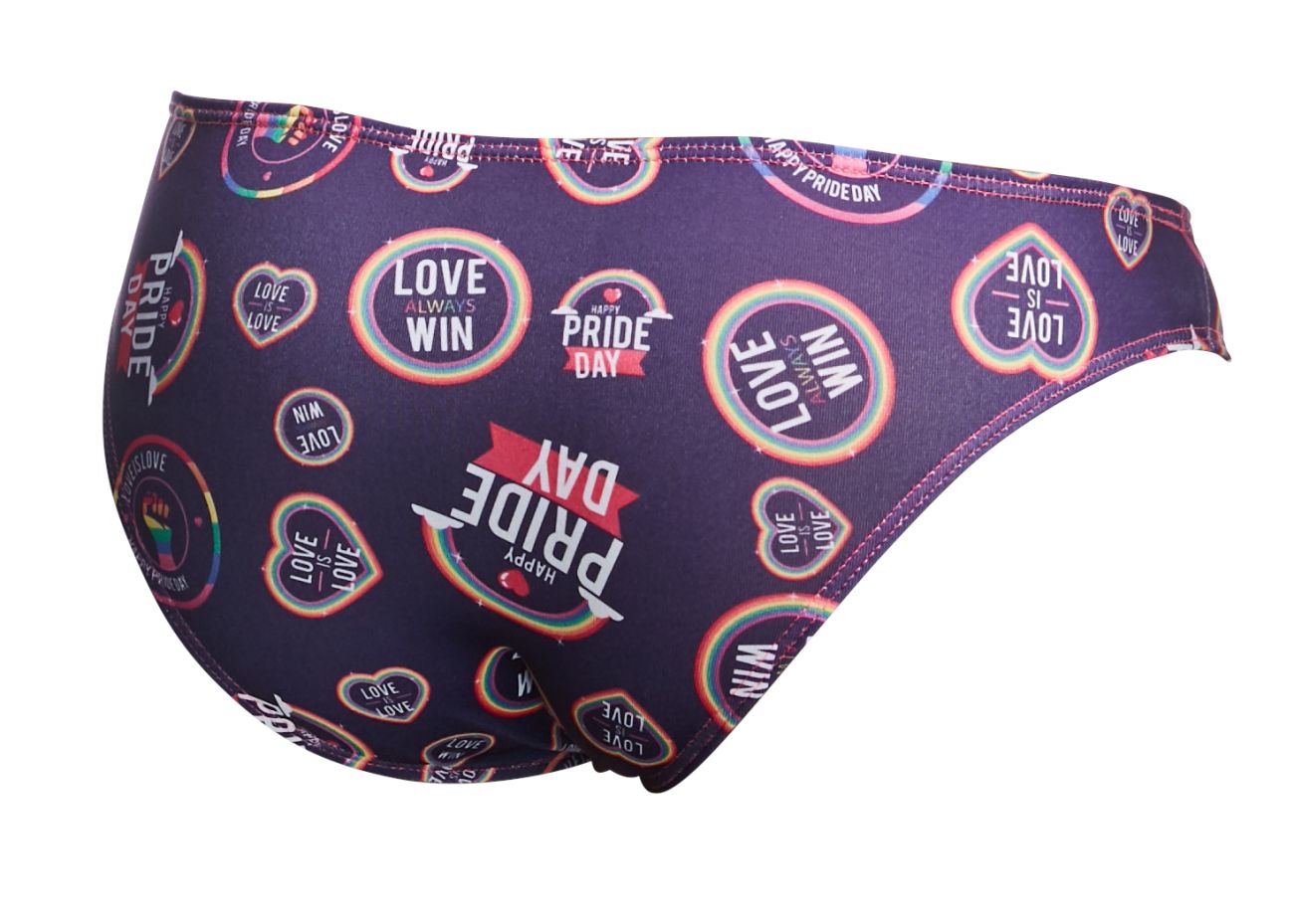 JUSTIN+SIMON XSJ01 Classic Silky Bikini Pride Purple Plus Sizes