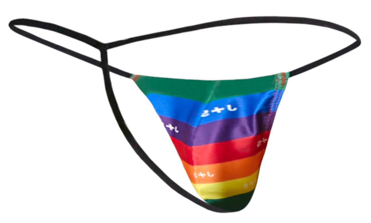JUSTIN+SIMON XSJ02 Silky G-String Bulge Pride Flag