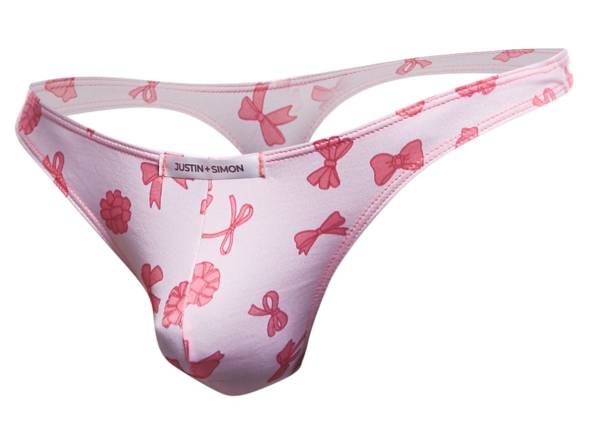 JUSTIN+SIMON XSJ03 Silky Sexy Thongs Coquette Bows Plus Sizes
