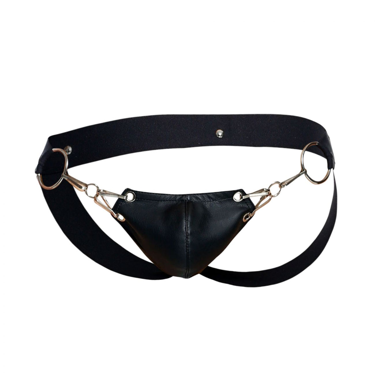 MaleBasics DMBL03 DNGEON Snap Vinyl Look Jockstrap Black
