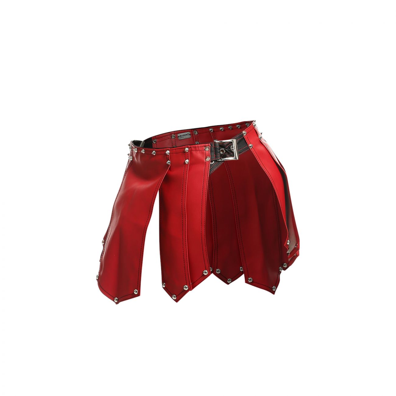 MaleBasics DMBL10 DNGEON Leather Look Roman Skirt Red