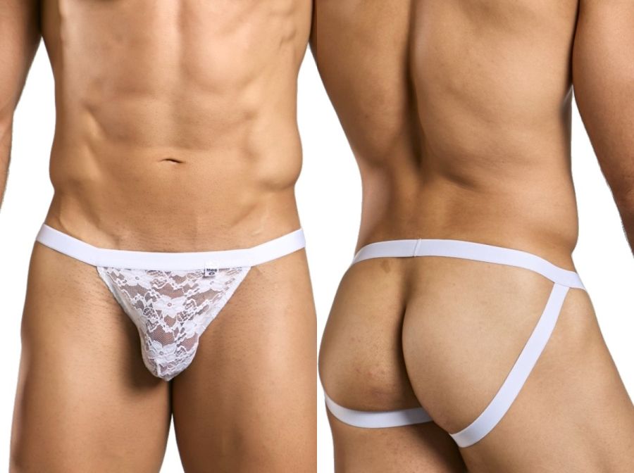 MaleBasics MBL82 Mens Extreme Sexy Jockstrap White Lace