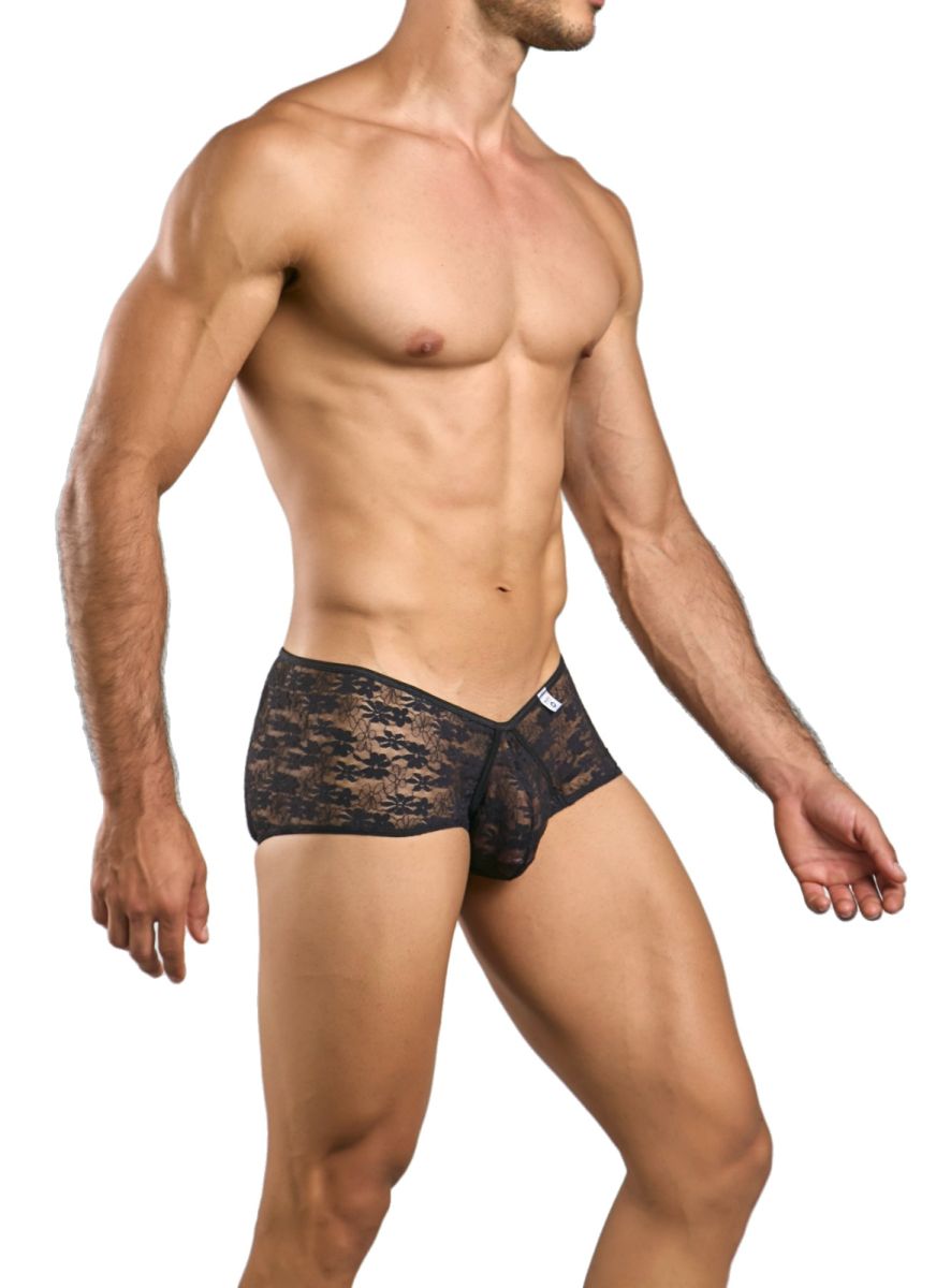 MaleBasics MBL83 Loop Mens Sexy & Cheeky Trunks Black Lace