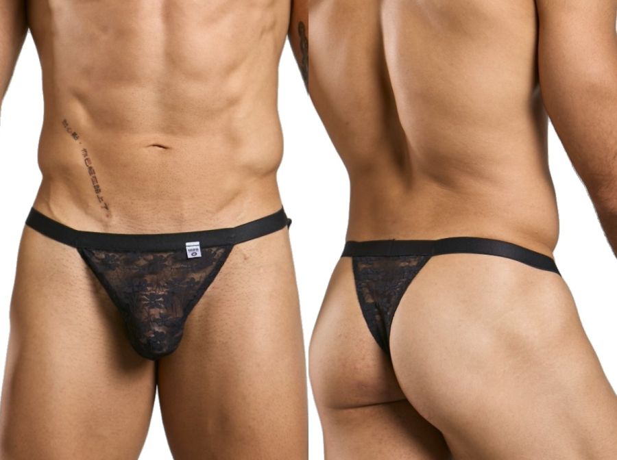 MaleBasics MBL85 Y Mens Sexy Thongs Black Lace