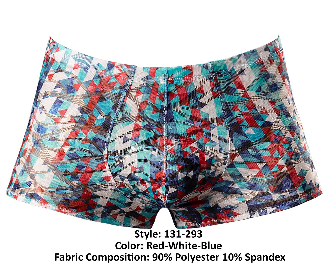 Male Power 131-293 Your Lace Or Mine Pouch Short Red-Blue-White