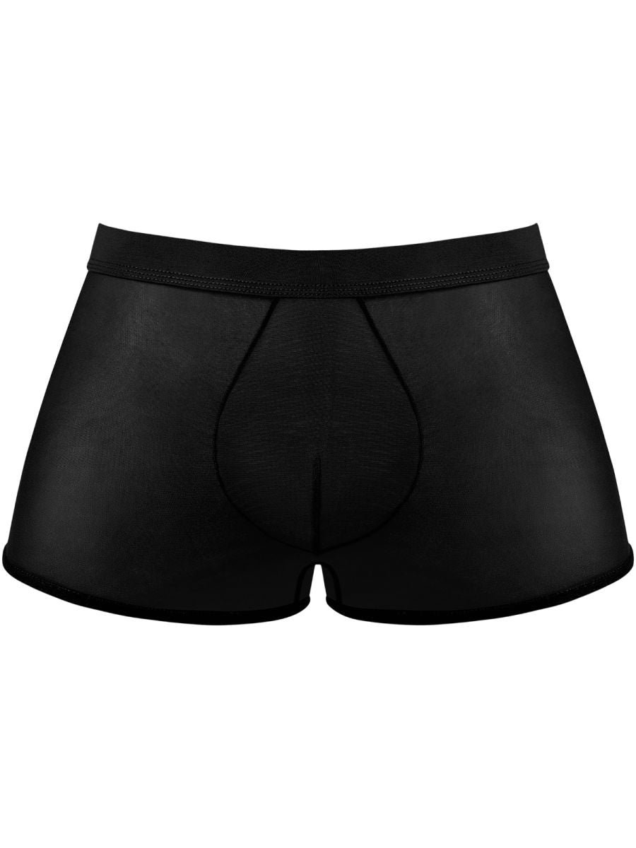 Male Power 145-307 Mens Sheer See-through Mesh 2 Mini Short Black