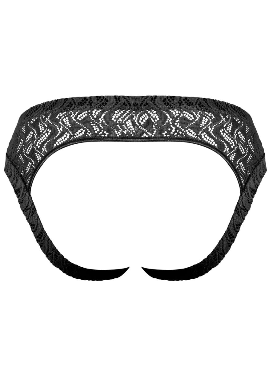 Male Power 330-305 Mens Lace Ripple Moon Jock Black