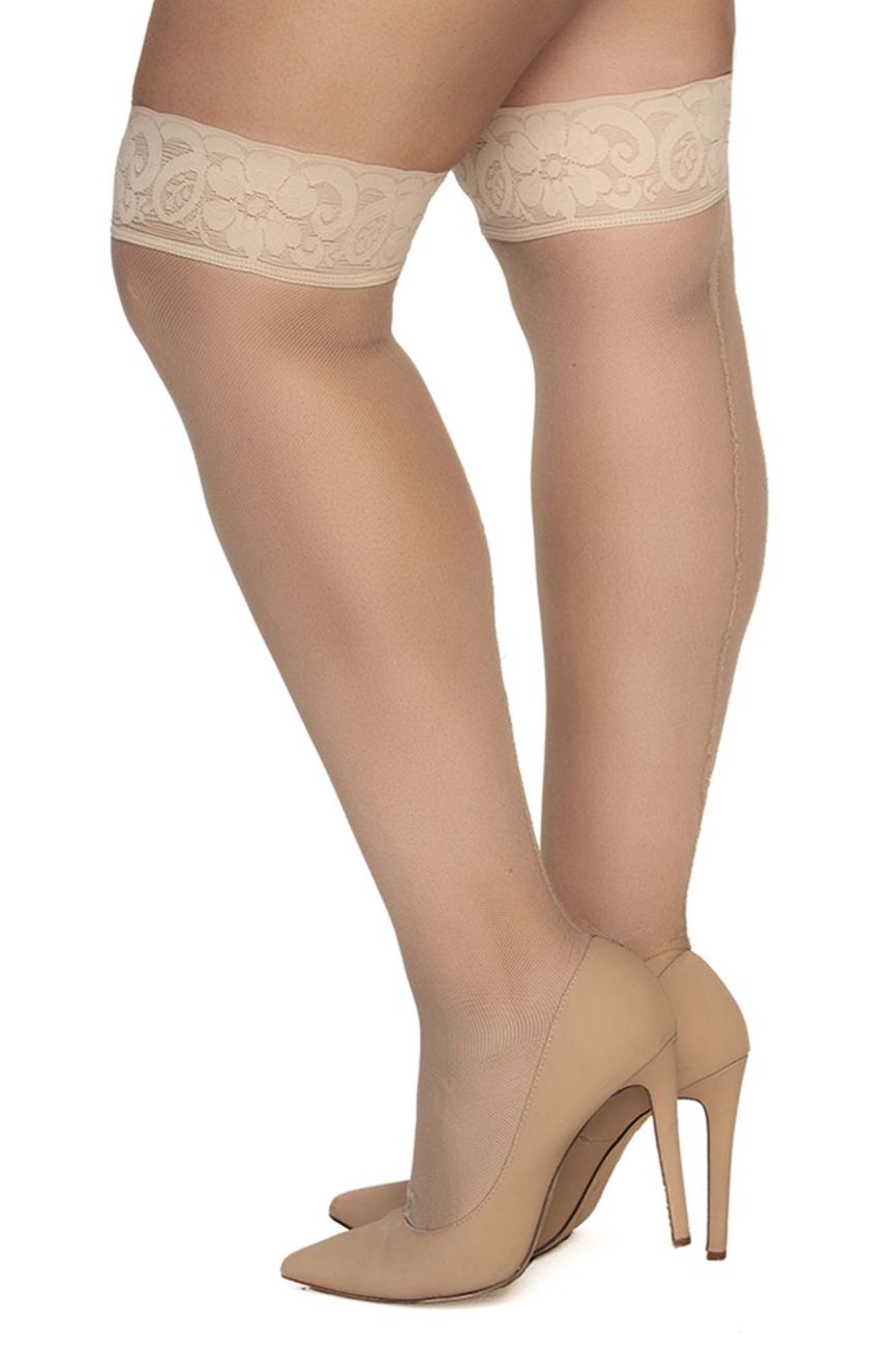 Mapale 1101 Mesh Thigh Highs Nude