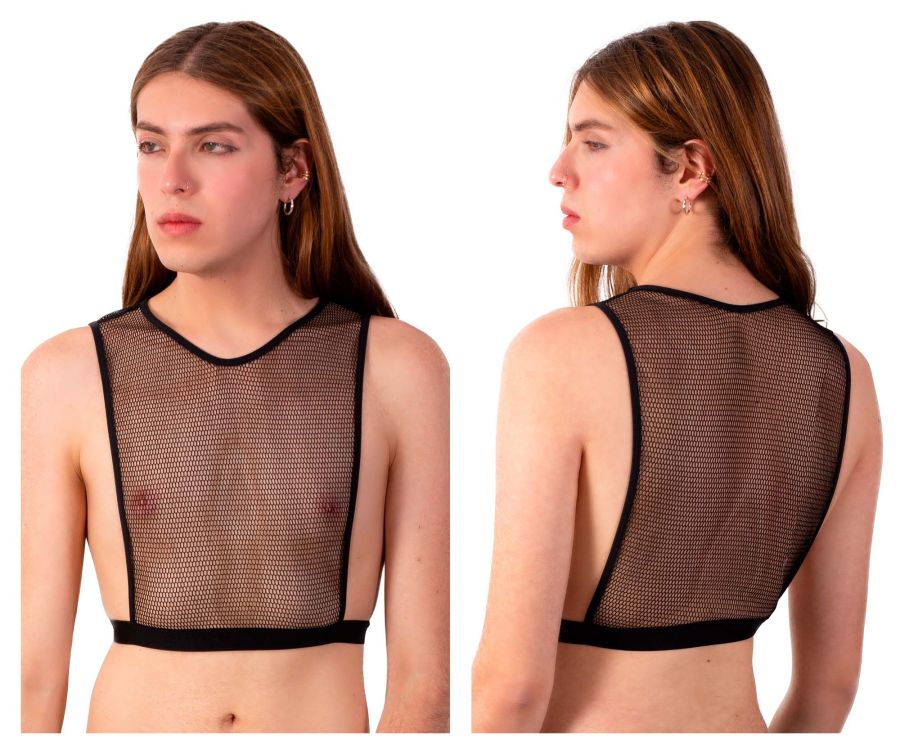 PLURAL PL007 Non-binary Underwear Crop Top Black