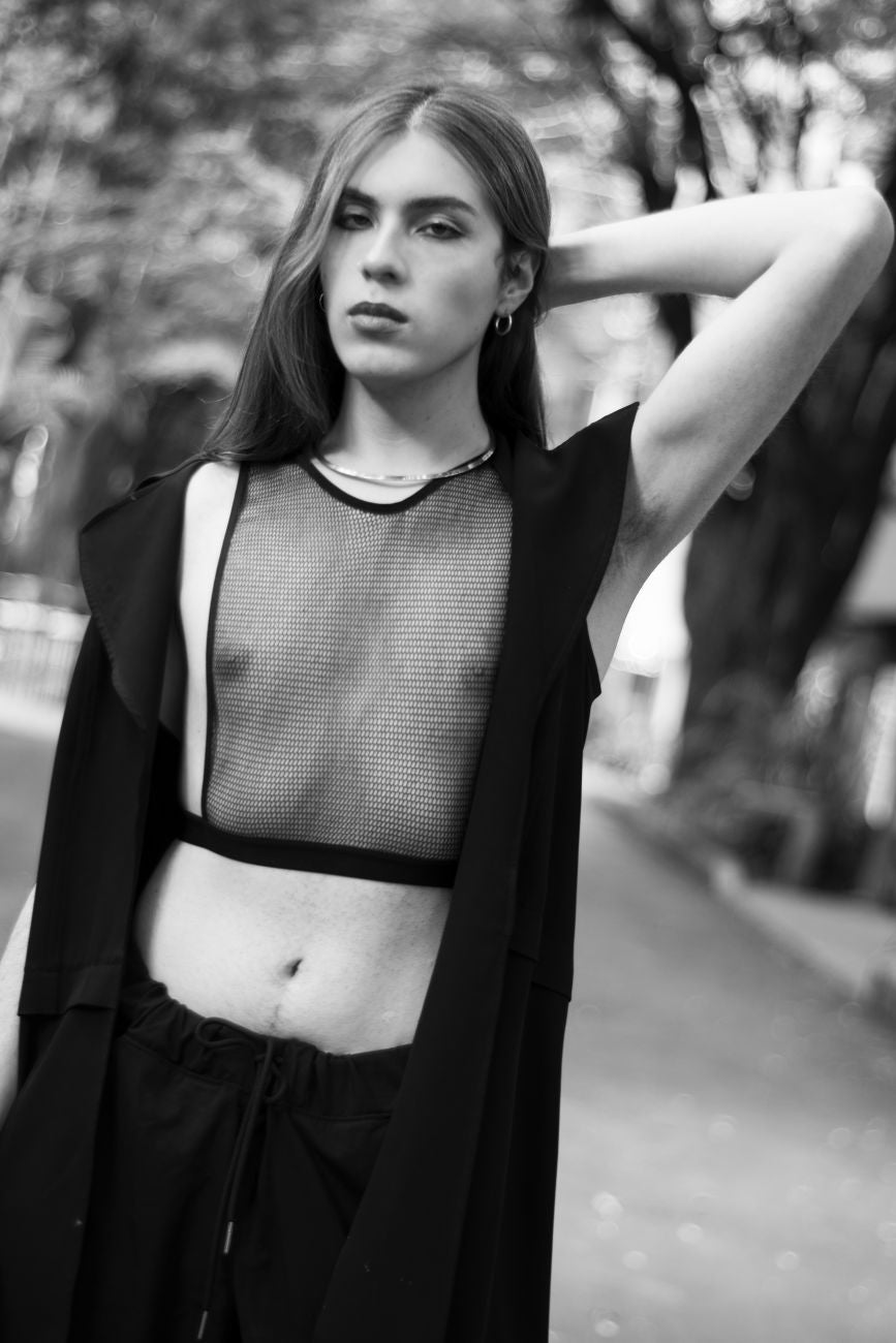 PLURAL PL007 Non-binary Underwear Crop Top Black