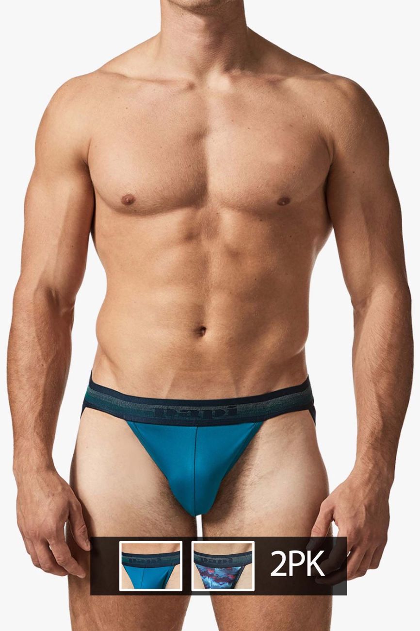 Papi UMPA108 2PK Microflex Performance Jockstrap Blue-Printed