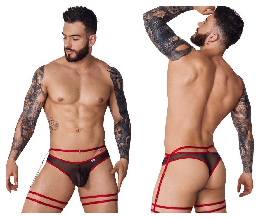 JCSTK - Pikante 1082 Lujueria Garter Thongs Red