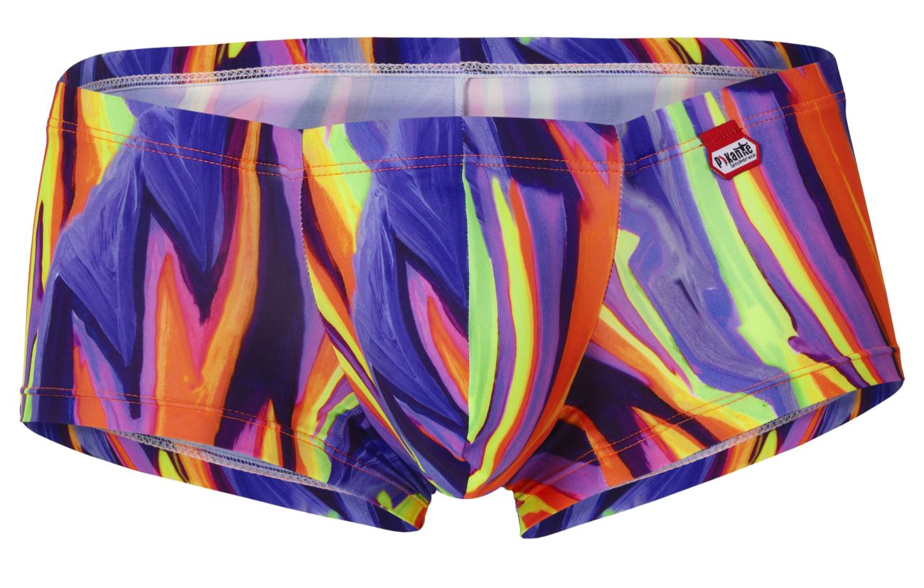 Pikante 1828 Abstract Colourful Festive Mens Trunks Purple Multi