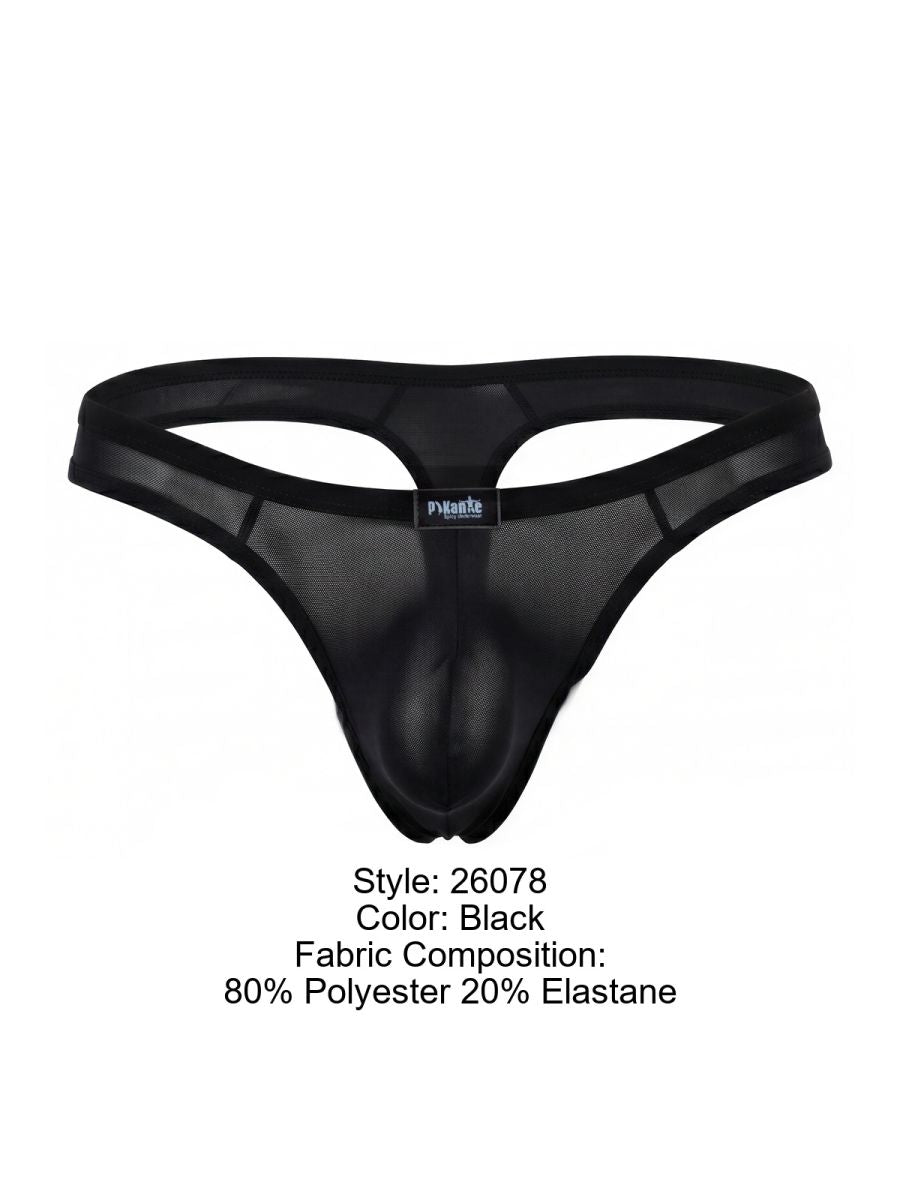 Pikante PIK 26078 Isis Mens Superior Comfort Thongs Black