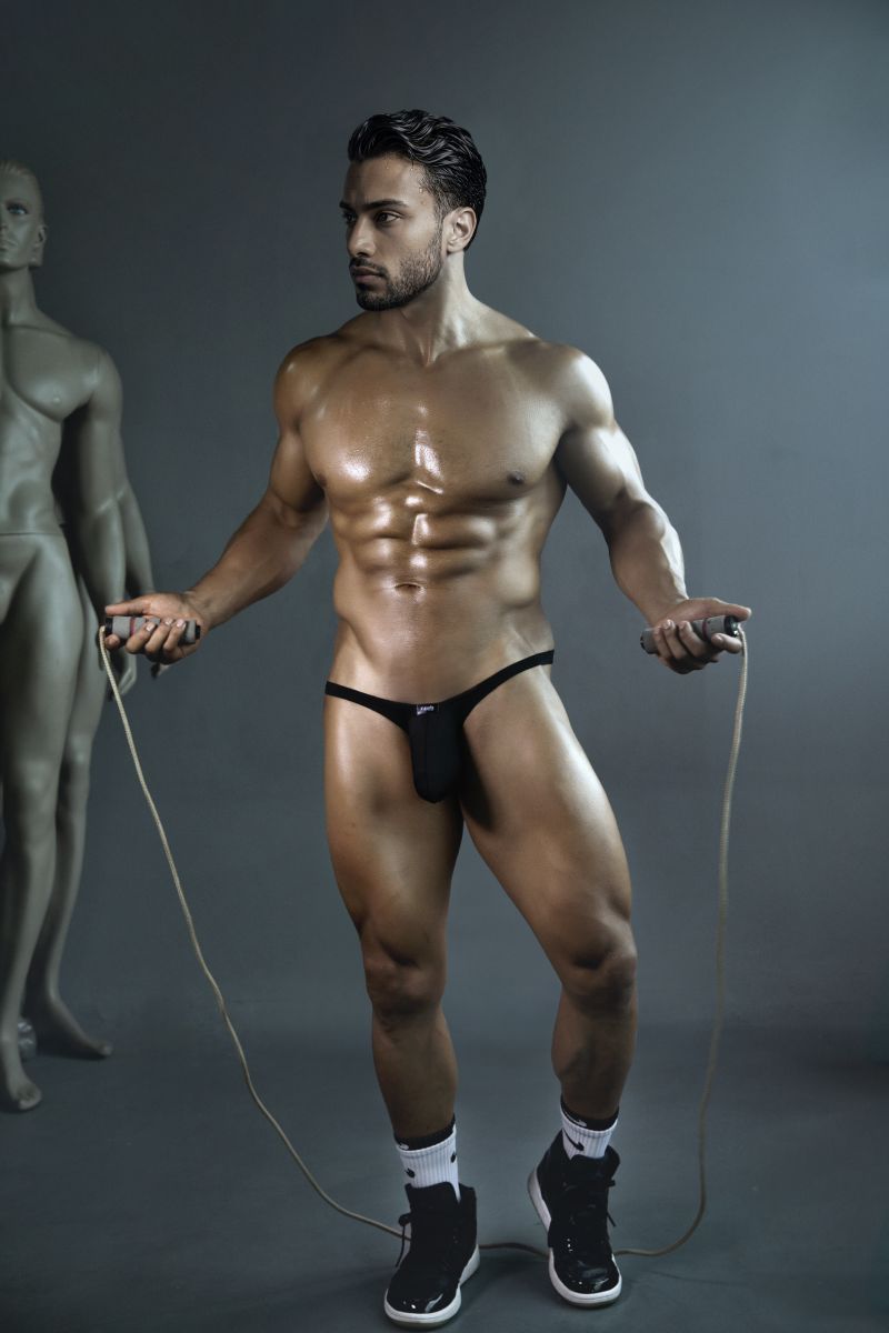 Pikante PIK 26107 Neftis Mens Minimalist Lightweight Bikini Brief Black