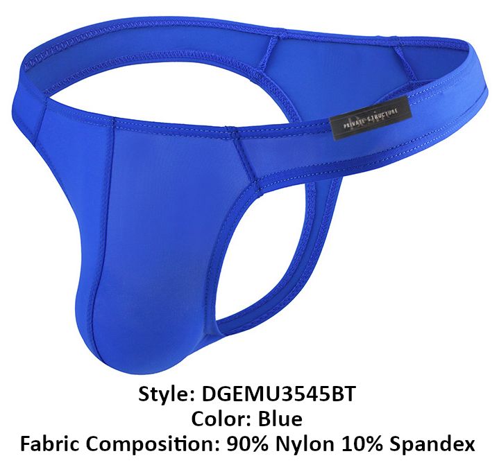 Private Structure DGEMU3545BT Desire Glaze Thong Blue