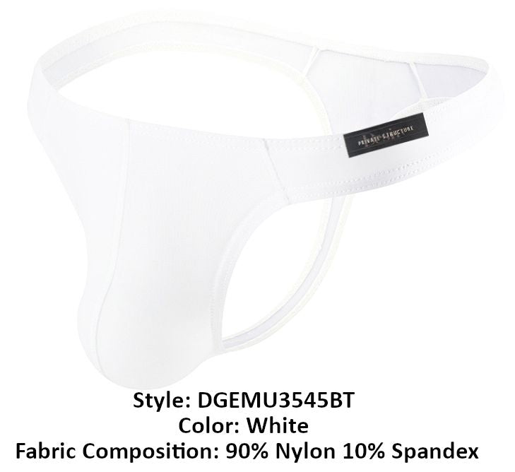 Private Structure DGEMU3545BT Desire Glaze Thong White