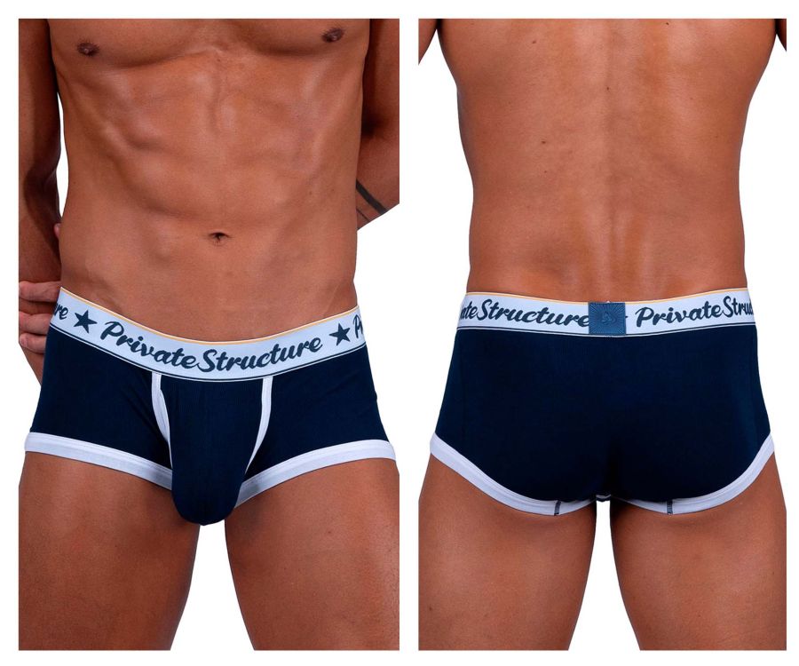 Private Structure SCUS4530 Classic Mid Waist Trunks Navy