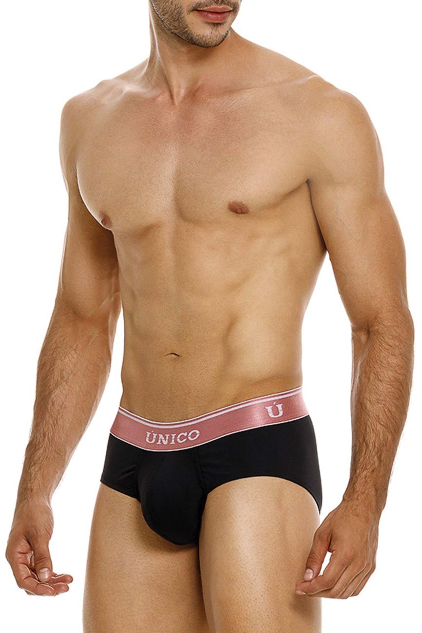 Unico 24110101108 Oro Rosa Mens Comfortable Soft Briefs Black
