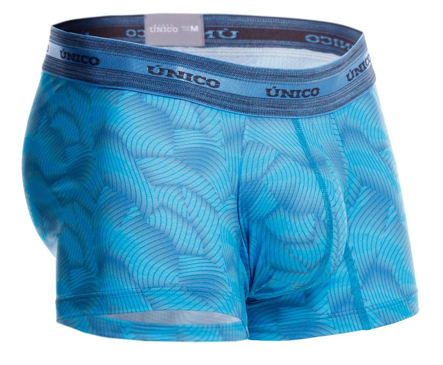 Unico 25040100101 Estraza Mens Boxer Briefs Trunks Blue