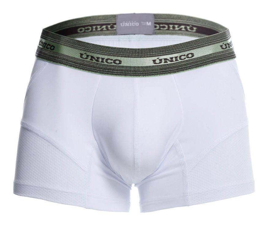 Unico 25040100122 Sensacion Mens Boxer Briefs Trunks White