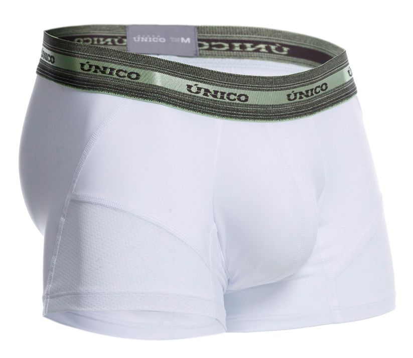 Unico 25040100122 Sensacion Mens Boxer Briefs Trunks White